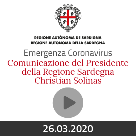 Emergenza COVID19 - Comunicazione del Presidente 26.03.2020